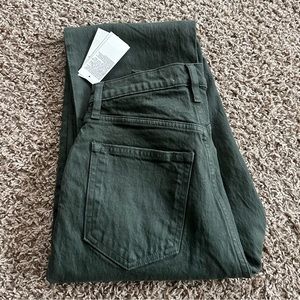 Green Abercrombie Curve High Rise 90s Straight Jean